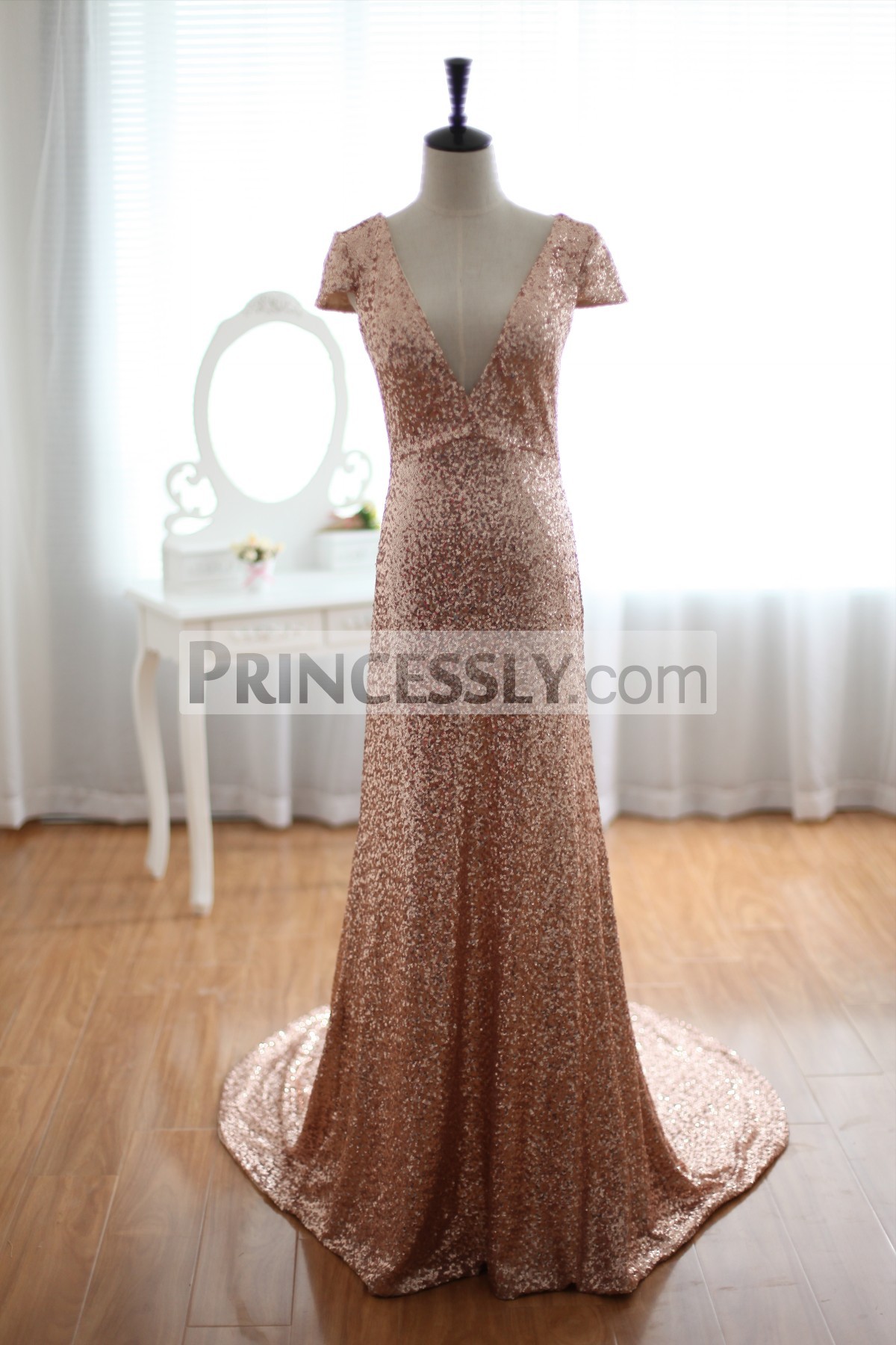 Champage Gold Sequins Dress