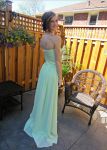 Customer picture for Simple Sleeveless Strapless Chiffon Gown for Brides Bridesmaids Dress