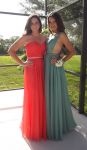 Customer picture for Blue Chiffon Bridesmaid Dress Prom Dress Open Back Party Dress