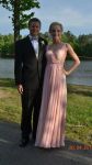 Customer picture for Navy Blue Chiffon Bridesmaid Dress  Prom Dress Backless Party Dress