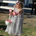 Customer picture for Navy Blue/Ivory/Blush Pink/Grey Lace Chiffon Flower Girl Dress with Cap Sleeves 