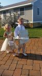 Customer picture for Peach Pink Sequin Tulle Flower Girl Dress