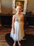 Customer picture for Peach Pink Sequin Tulle Flower Girl Dress