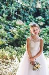 Customer picture for Ivory Lace Tulle TUTU Ball Gown Princess Flower Girl Dress