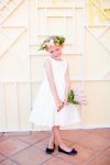 Customer picture for U Back Ivory Cotton Ruffle Neckline Flower Girl Dress