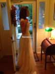 Customer picture for V Neck Ivory Lace Tulle Wedding Dress