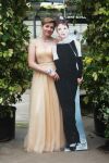 Customer picture for  Champagne Tulle Beaded Cap Sleeves Prom Party Dress