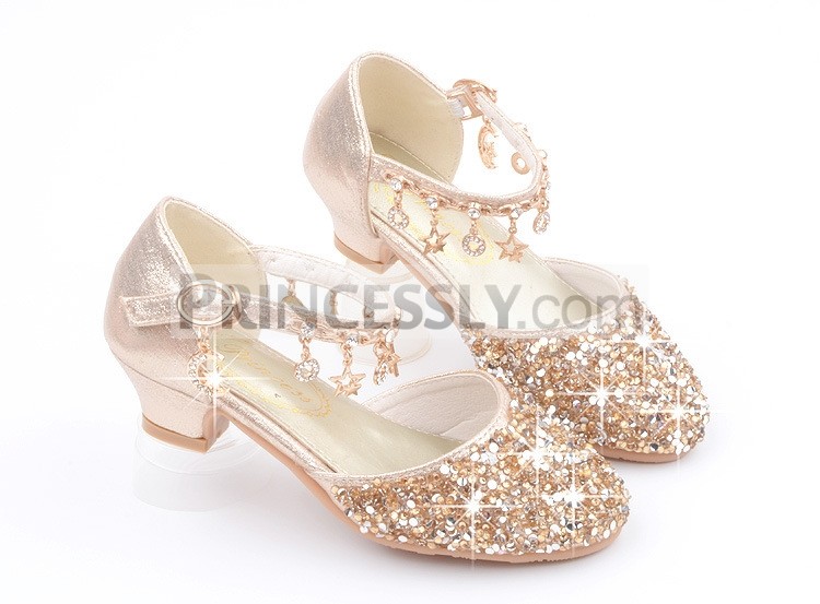 Age 4.5-5 Years , Silver muium Kids Girls Low Heel Pearl Crystal Bling Bowknot Single Shoes Wedding Party Prom Dancing Ballroom Latin Shoes Sandals for 3-14 Year Old 28
