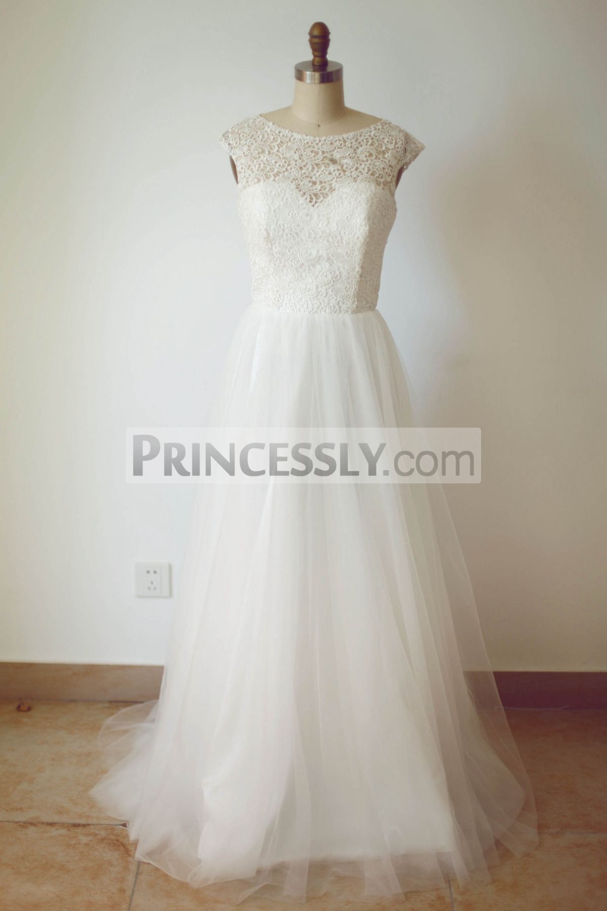 Princessly.com-K1000253-Sheer Illusion Lace Tulle Wedding Dress-31