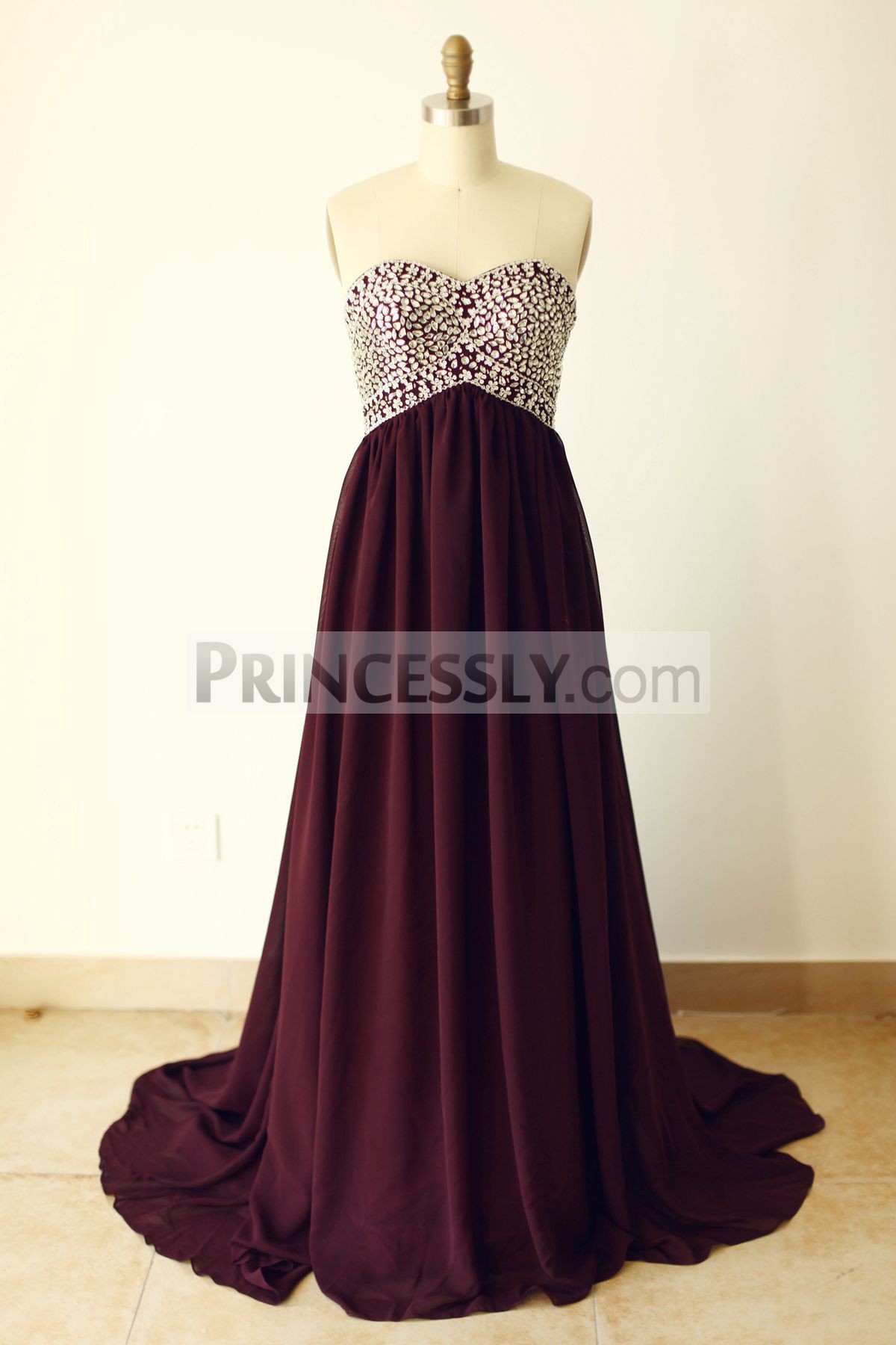 Princessly.com-K1000246-Strapless Sweetheart Wine Red Beaded Chiffon Long Prom Dress-31