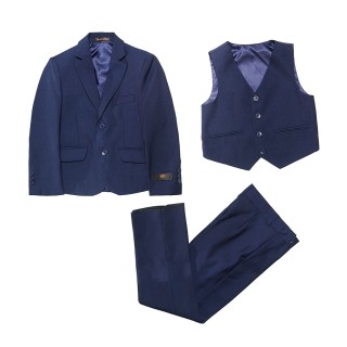 Boys 3 PCS Navy Blue Suit Set for Wedding Formal Occassions