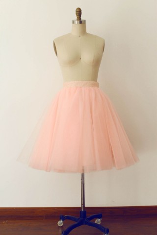 Pink Tulle Sequin Skirt/Short Woman Skirt 
