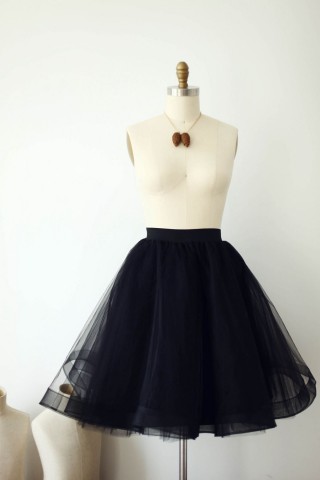 Black Horsehair Tulle Skirt/Short Women Skirt 