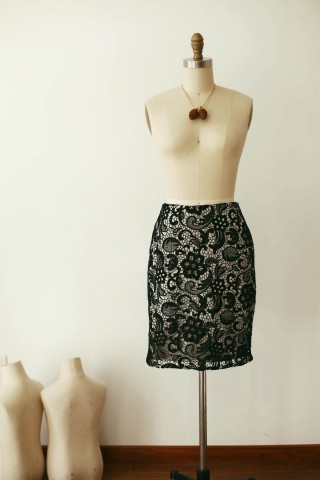 Black Lace Skirt /Short Woman Skirt 