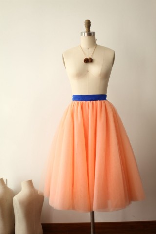 Coral Tulle Skirt/Short Woman Skirt 