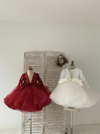 Princessly.com-K1004191-Long Sleeves Sequin Tulle Wedding Party Flower Girl Dress Kids Party Dress TUTU Princess Dress-20