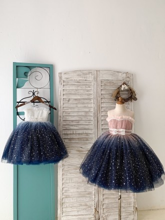 Princessly.com-K1004231-Ombre Pink/Navy Star Tulle Wedding Flower Girl Dress Kids Party Dress-20