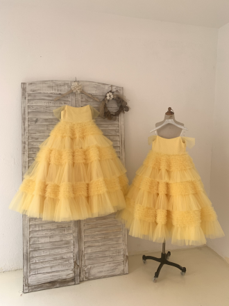 Princessly.com-K1004202-Ball Gown Off Shoulder Yellow Ruffle Tulle Wedding Flower Girl Dress Kids Party Dress-20