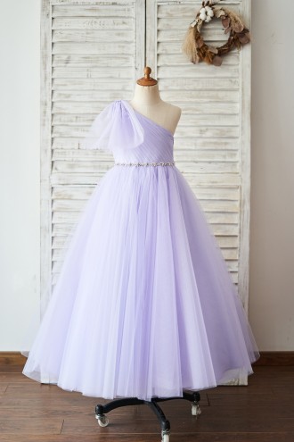 Princessly.com-K1004047-One Shoulder Beaded Lavender Tulle Wedding Flower Girl Dress-20