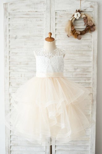 Princessly.com-K1004035-Ivory Lace Champagne Tulle Short Knee Length Wedding Flower Girl Dress-20