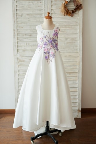 Princessly.com-K1003922-Square Neck Ivory Satin Wedding Flower Girl Dress with Embroidery Lace-20