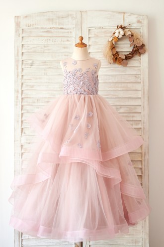 Princessly.com-K1004062-Mauve Lace Tulle Floor Length Wedding Flower Girl Dress-20