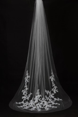 Princessly.com-K1000331-Cathedral Long Length Lace Appliques Wedding Veil-20