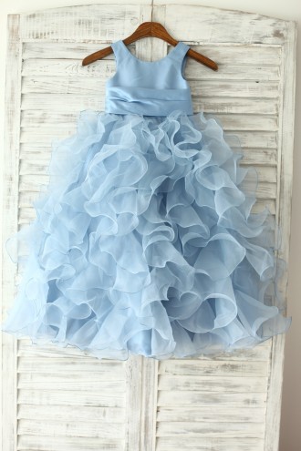 Princessly.com-K1003230-Blue Satin Ruffle Organza Skirt TUTU Princess Flower Girl Dress with matching sash/flower-20