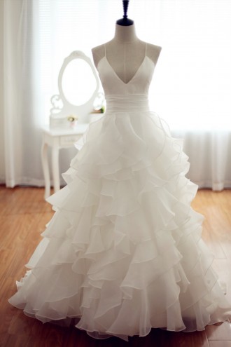 Princessly.com-K1001942-Organza Ball Gown Wedding Dress Backless Dress-20