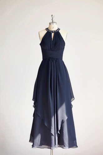 Princessly.com-K1000315-Halter Navy Blue Beaded Chiffon Long Wedding Bridesmaid Dress-20