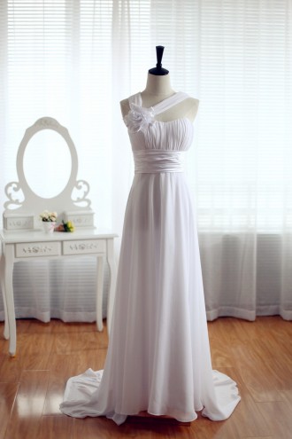 Princessly.com-K1001932-One Shoulder Beach Wedding Dress Chiffon Bridesmaid Dress Prom Dress-20