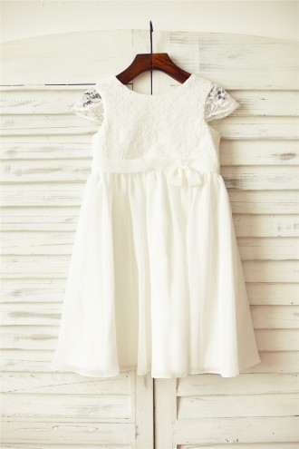 Princessly.com-K1000079-Ivory Lace Chiffon Flower Girl Dress with Cap Sleeves-20