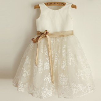 Princessly.com-K1003969-Ivory Lace Satin Wedding Flower Girl Dress with Champagne Belt-20