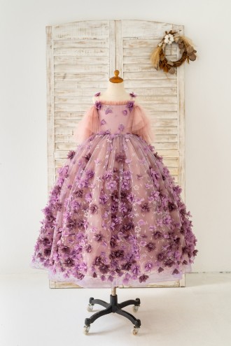 Princessly.com-K1004183-3D Purple Lace Flower Tulle Wedding Flower Girl Dress Kids Party Dress Photography Dress-20