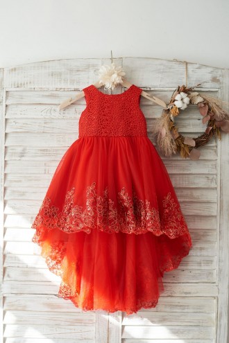 Princessly.com-K1003732-Red Lace Tulle Hi-Low Style Wedding Flower Girl Dress with Big Bow-20