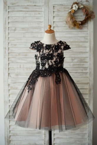 Princessly.com-K1003539-Cap Sleeves Black Lace Tulle Mauve Lining Wedding Flower Girl Dress with Beading-20