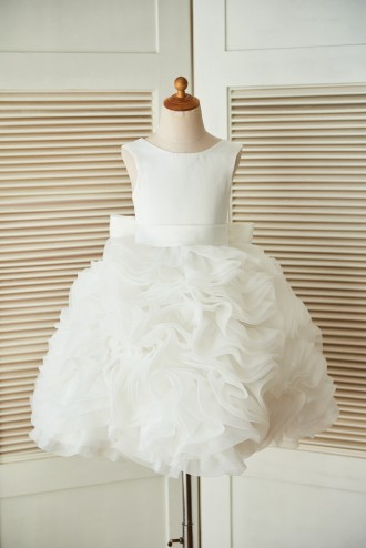 Princessly.com-K1003306-V back Ivory Satin Organza Ball Gown Wedding Flower Girl Dress-20