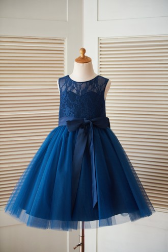 Princessly.com-K1003295-Navy Blue Lace Tulle Keyhole Back Wedding Flower Girl Dress-20