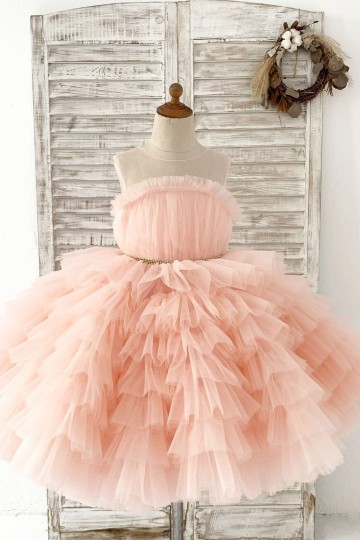 Princessly.com-K1004169-Blush Pink Cupcake Tulle Wedding Flower Girl Dress Kids Party Dress-20