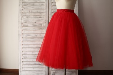Princessly.com-K1000280-Red Tulle Petticoat Underskirt Crinoline TUTU Skirt-20