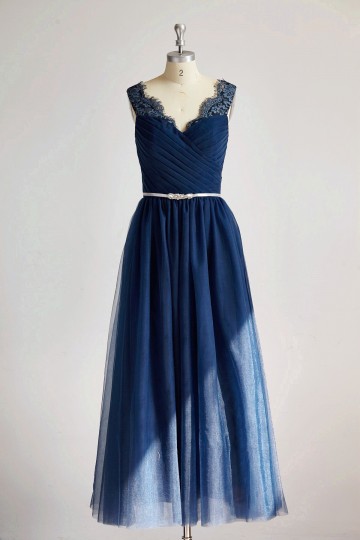 Princessly.com-K1000291-V Neck Navy Blue Lace Tulle Long Bridesmaid Dress/Wedding Party Dress-20