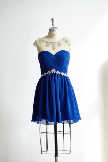 Princessly.com-K1000311-Sheer Illusion Neck Keyhole Back Royal Blue Chiffon Short Prom Party Dress-20