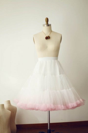 Princessly.com-K1000283-Ivory Pink Tulle Skirt/Short Woman Skirt-20