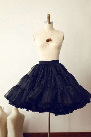 Princessly.com-K1000266-Black Organza Petticoat Underskirt Crinoline TUTU Skirt-20