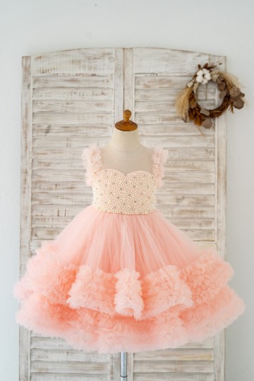 Princessly.com-K1004181-Blush Pink V Back Pearl Beaded Tulle Wedding Flower Girl Dress Kids Party Dress-20