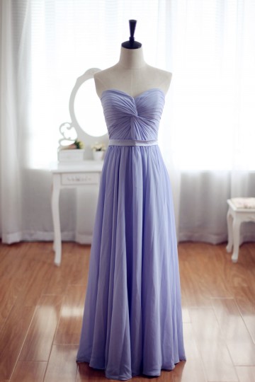Simple Sleeveless Strapless Sheath Gown for Brides or Bridesmaids