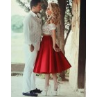 Princessly.com-K1004118-Two Piece Red Chiffon Straps V Back Wedding Party Evening Dress-01