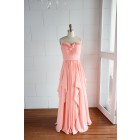 Princessly.com-K1000061-A-line Coral Strapless Sweetheart Ruffle Bridesmaid Dress-01