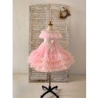 Princessly.com-K1004223-Princess Sheer Neck Pink Ruffle Tulle Wedding Flower Girl Dress Kids Party Dress with Glittering Bow-01