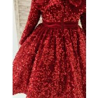 Princessly.com-K1004209-Long Sleeves Burgundy Sequin Ruffle Neckline Wedding Flower Girl Dress Kids Party Dress-01